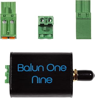 Balun One Nine v2 - Small Low-Cost 9:1 (1:9) Balun with Input Protection & Enclosure for HF & Shortwave. Great for Software Defined Radio (RTL-SDR & SDRPlay), Ham It Up, and Other Capable Radios