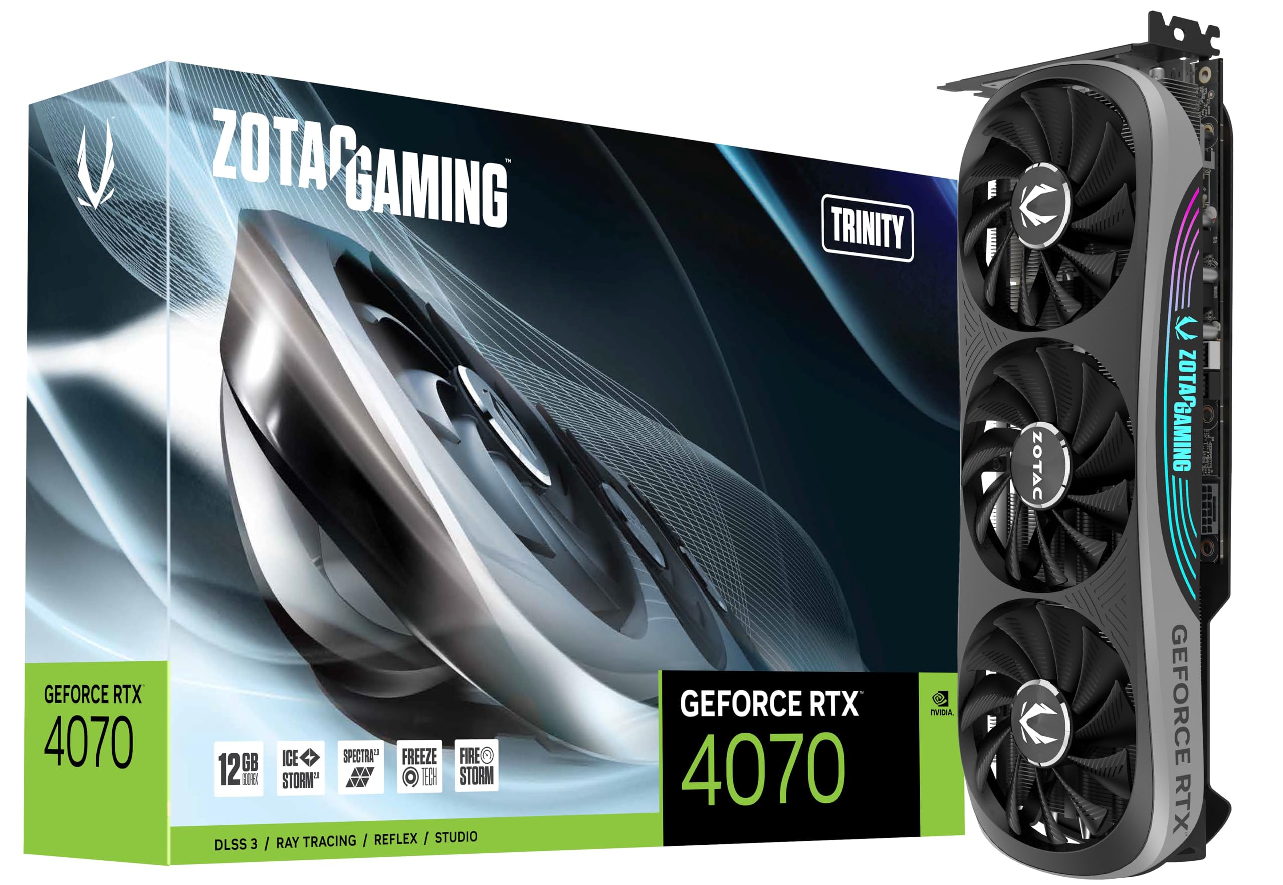 Zotac Gaming RTX 4070 Trinity 12GB GDDR6X, 192bit, pci_e_x4, HDCP 2.3 Support & 5 Years Warranty (3 Years Warranty + 2 Years Extended Warranty)