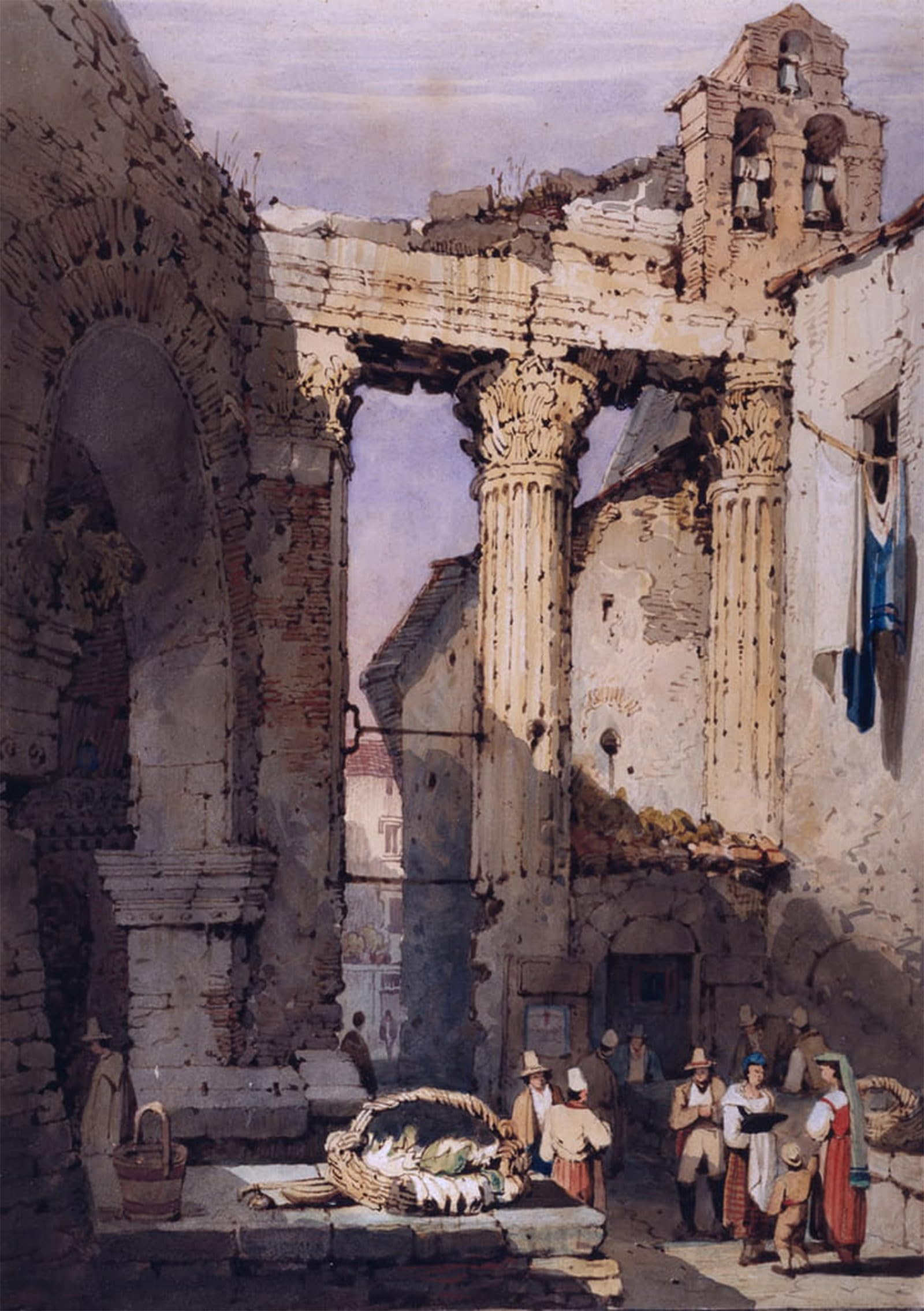 ARTXLXXBN Famous Print Painting Colorful Art Print the Temple of Mars Ultor by Samuel Prout Canvas Art Decorations for Home Decor 60x90cm