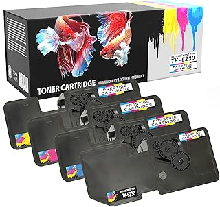 Set of 4 Compatible TK-5230 TK5230 Laser Toner Cartridges for Kyocera Ecosys M5521cdn M5521cdw P5021cdn P5021cdw