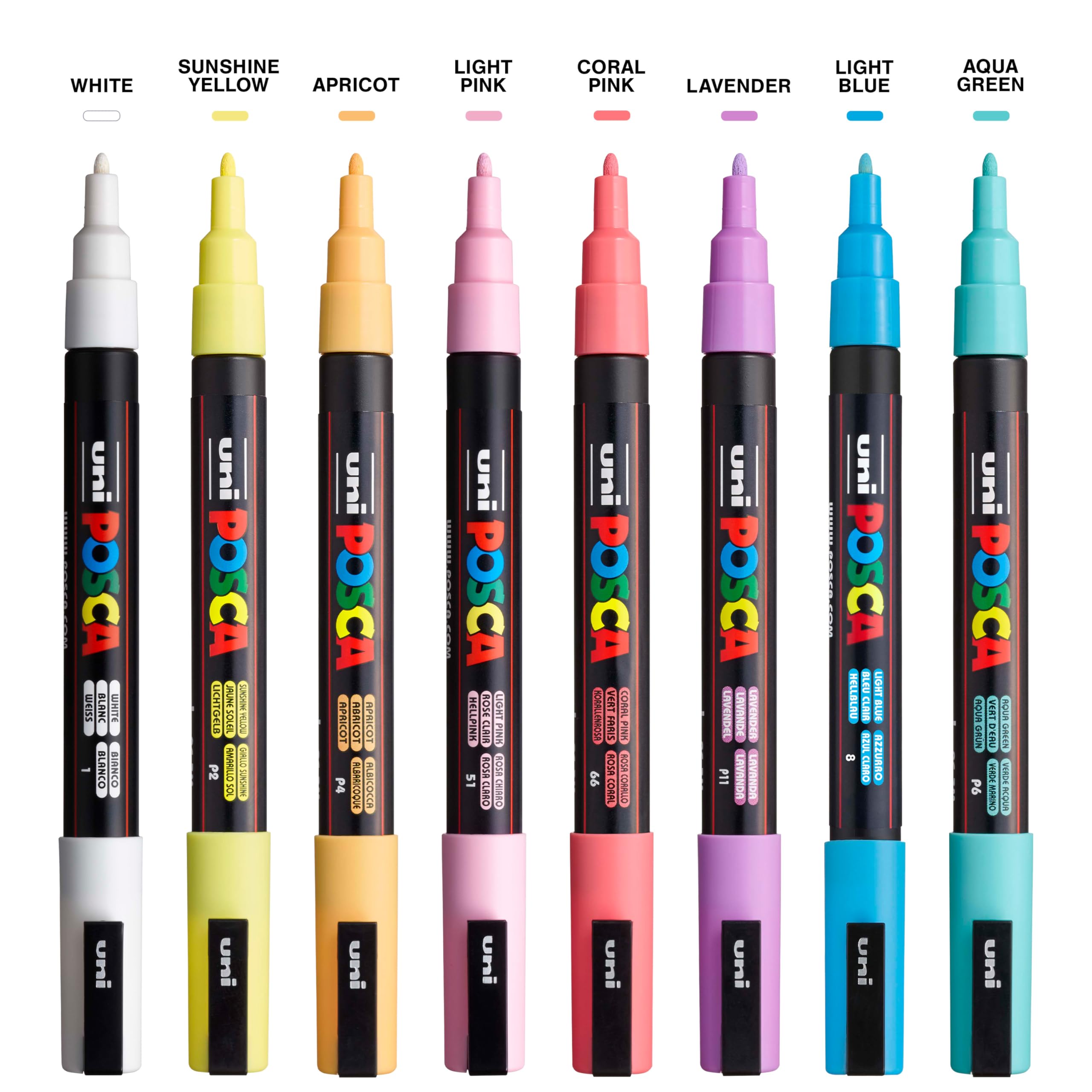 Amazon.com: posca Markers Set, 8 Fine Paint Markers 3M