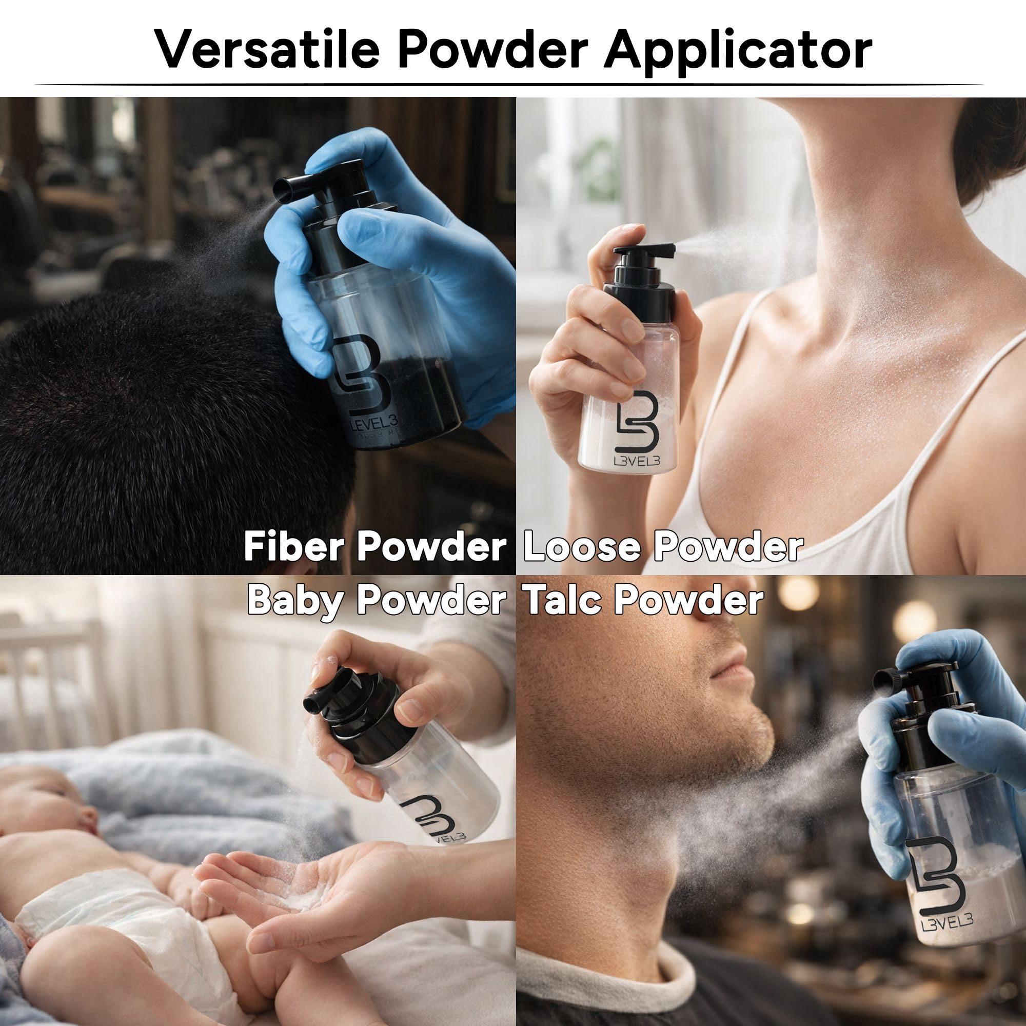 Amazon.com: L3 Level 3 Powder Spray Bottle for Easy Talc