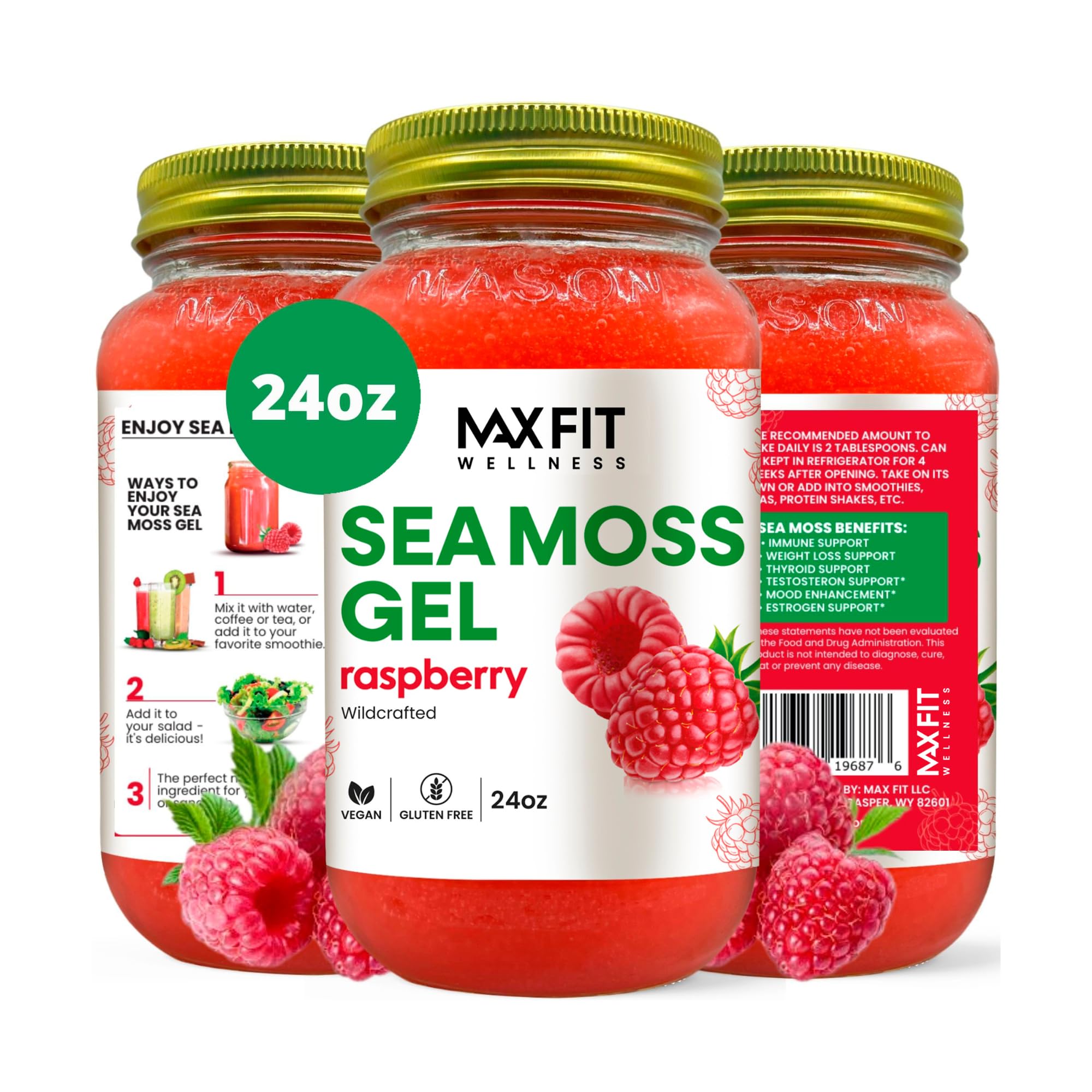 Sea Moss Gel Raw (12 Flavors) 24oz Wildсrafted Gold Sea Moss Gel from Saint Lucia | 92 Vitamins and Minerals | Pure Raw+Non-GMO | Vegan Superfood — Amazon image 21