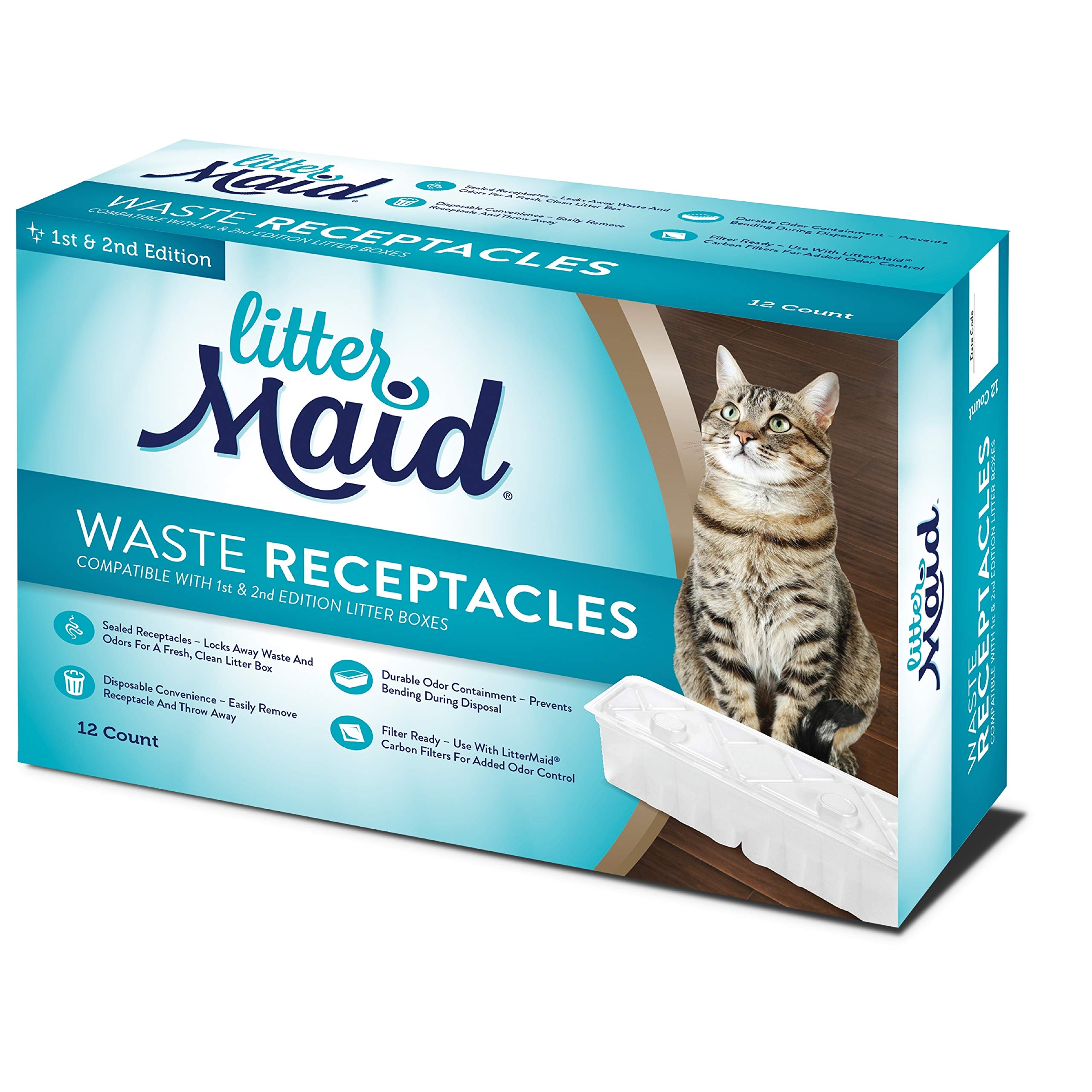 Buy LitterMaid Waste Receptacles, 12 Count, Compatible with 1st and 2nd