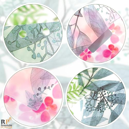 Miniatura 4 de RP Remarkable Power, Paquete de 24 separadores de índice de plástico A5 de la serie floral, divisor de pestañas insertable para 6 anillos,