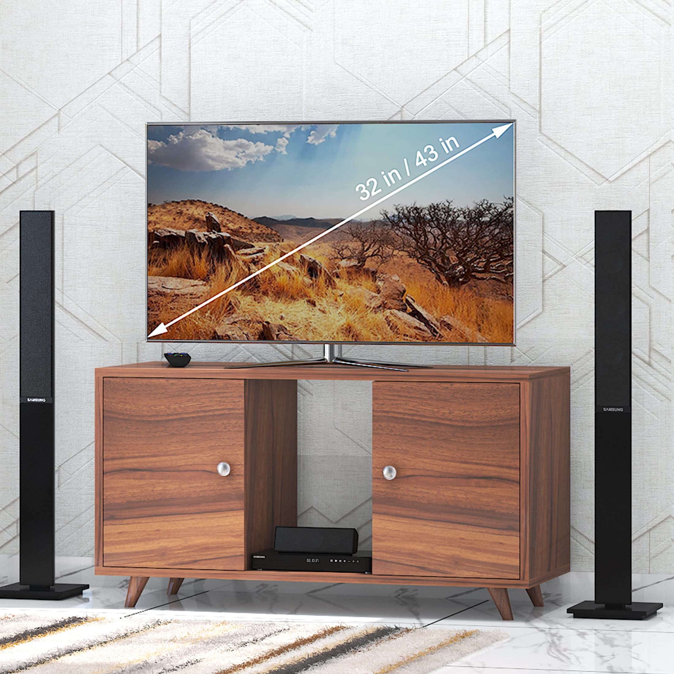 Klaxon Selasa TV Unit - Asian Walnut-image-11