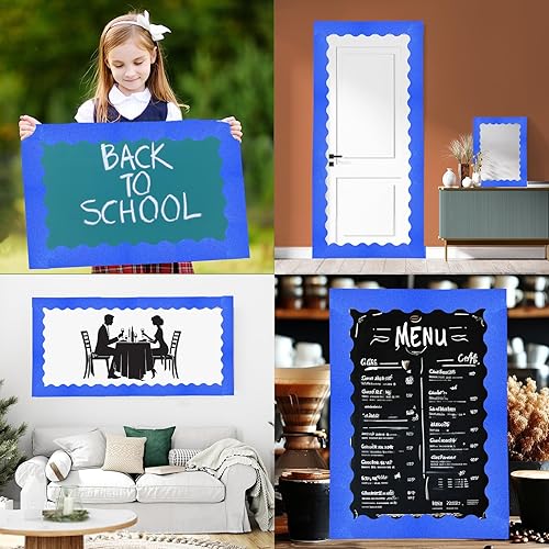 Miniatura 66 de Bordes de tablón de anuncios de 65 pies, bordes festoneados brillantes, borde decorativo para póster, decoración de aula para escuela, tiras de Verde