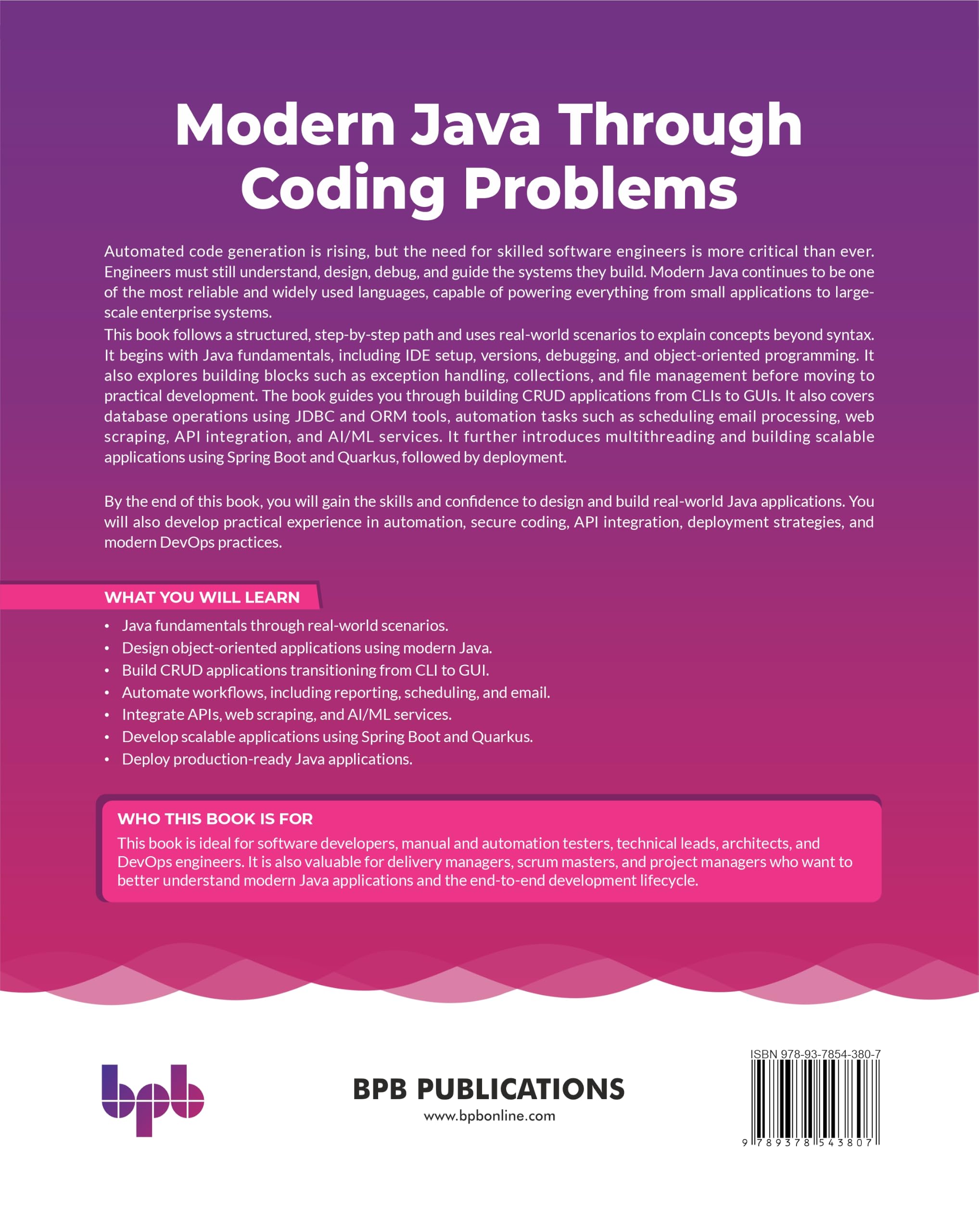 Modern Java Through Coding Problems: Master object-oriented programming through real-world applications (English Edition)