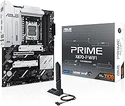 ASUS PRIME X870-P WIFI - AMD X870, ATX, 17 USB Ports, Wi-Fi, 128GB RAM, DDR6X, AMD Ryzen 7 5800X/5900X/5950X, Placa-mãe