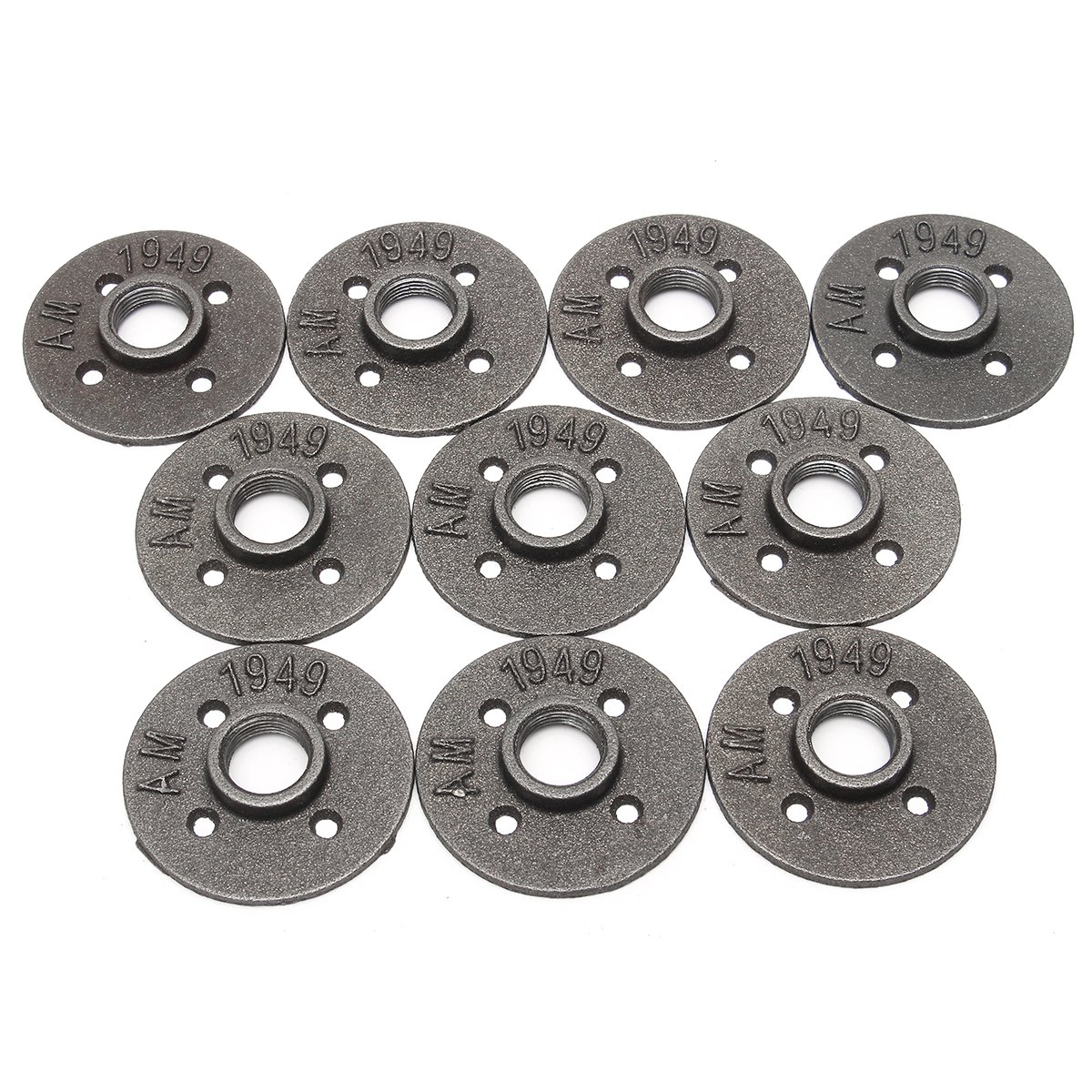 3-4 Inch Zwarte Flens Ijzeren Pijp Vloer Passend Sanitair Schroefdraad Dn20 Vier Gaten Flens 3-4 Inch Zwarte Flens Ijzeren Pijp Vloer Passend Sanitair Schroefdraad Dn20 Vier Gaten Flens