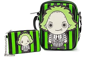 Bettlejuice Chibi Vegan Leather Purse and Wallet Travel Accessory Set