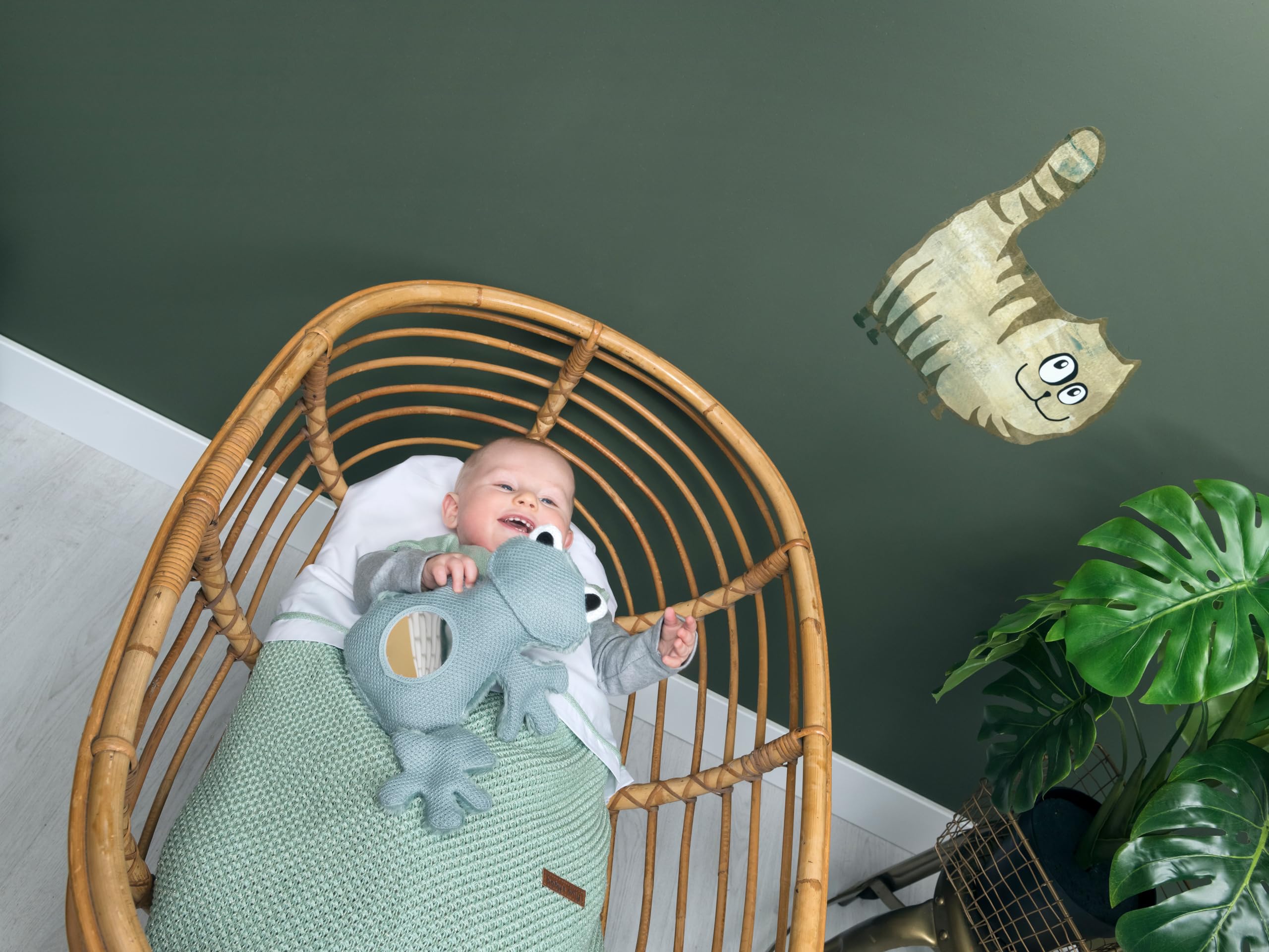 Baby's Only - Kocyk dziecięcy do kołyski soft Sparkle-Flavor - Gold-Ivory Melee - 70x95 cm