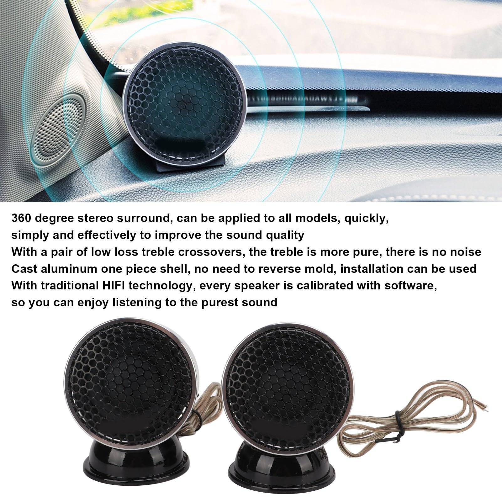 Auto Altoparlanti a Media Taglio 110w a Bassa Perdita a Bassa Perdita Crossover Stereo Altoparlante Surround per L'aggiornamento 'audio 'auto