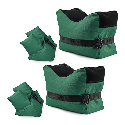 Twod Outdoor Shooting Rest Bags Target Sports Shooting Bench Rest Front & Rear Support SandBag Stand Holders for Gun Rifle Shooting Hunting Photography - Unfilled