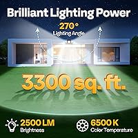 Vista 4 de VIVOHOME Linkable Solar Lights Outdoor Waterproof, Dual Roating Motion Sensor Flood Lights, Solar Powered LED Security Light, 2500LM for Yard