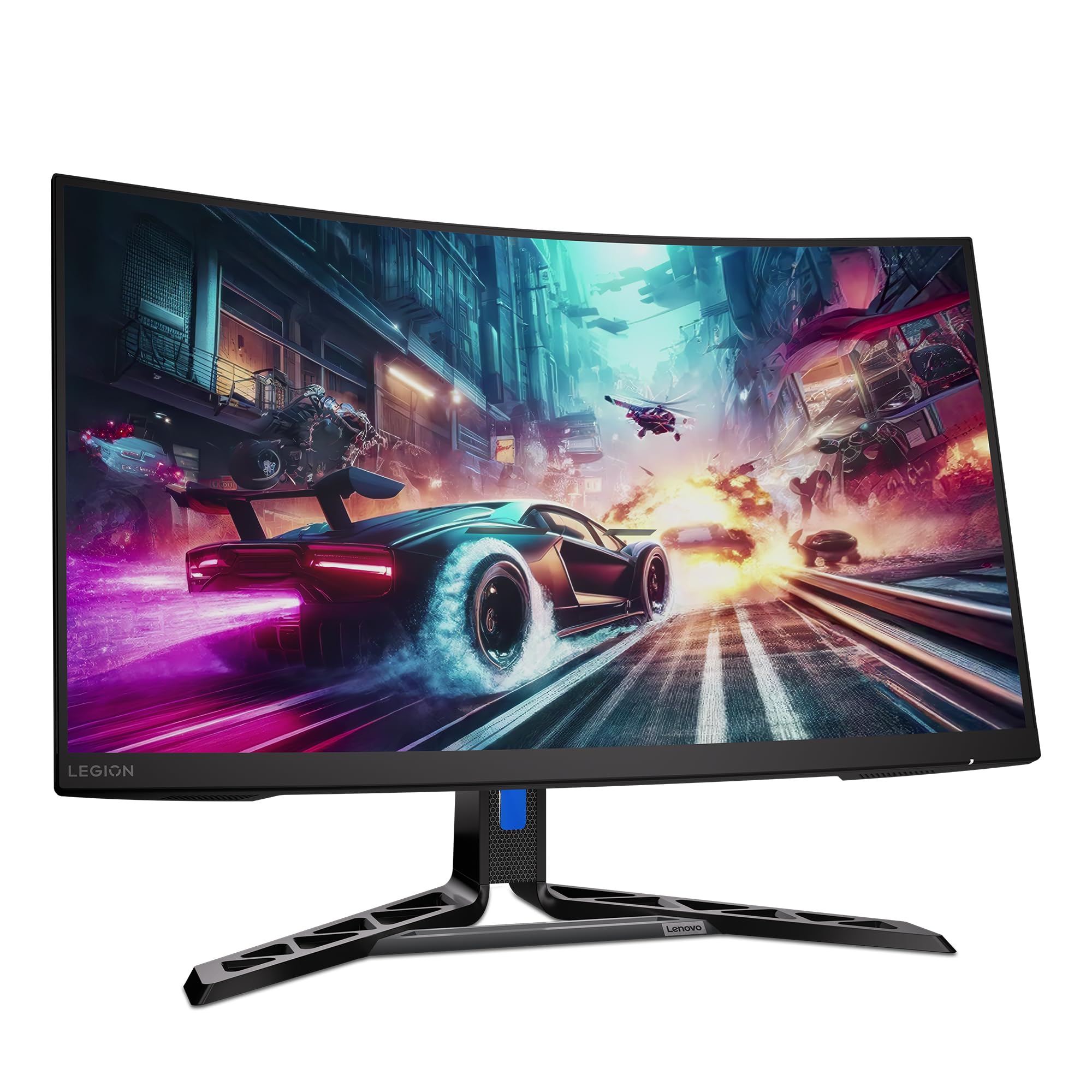 Lenovo Legion R32qc-30 - Écran Gaming de 31.5" Incurvé avec Eyesafe (QHD, VA, 180Hz, 0.5ms, HDMI+DP, Cable DP, AMD FreeSync, Haut-parleurs) Réglage en Inclinaison - Noir