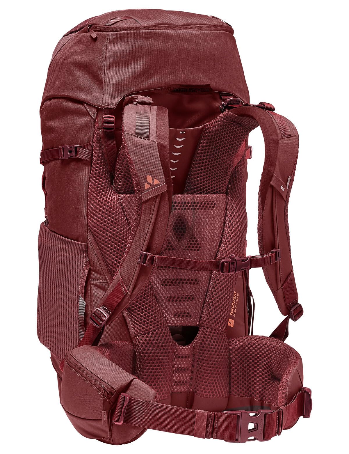Vaude damskie asymetryczne 48 + 8 plecaków>=50 l, niebieski szafira, jeden rozmiar
