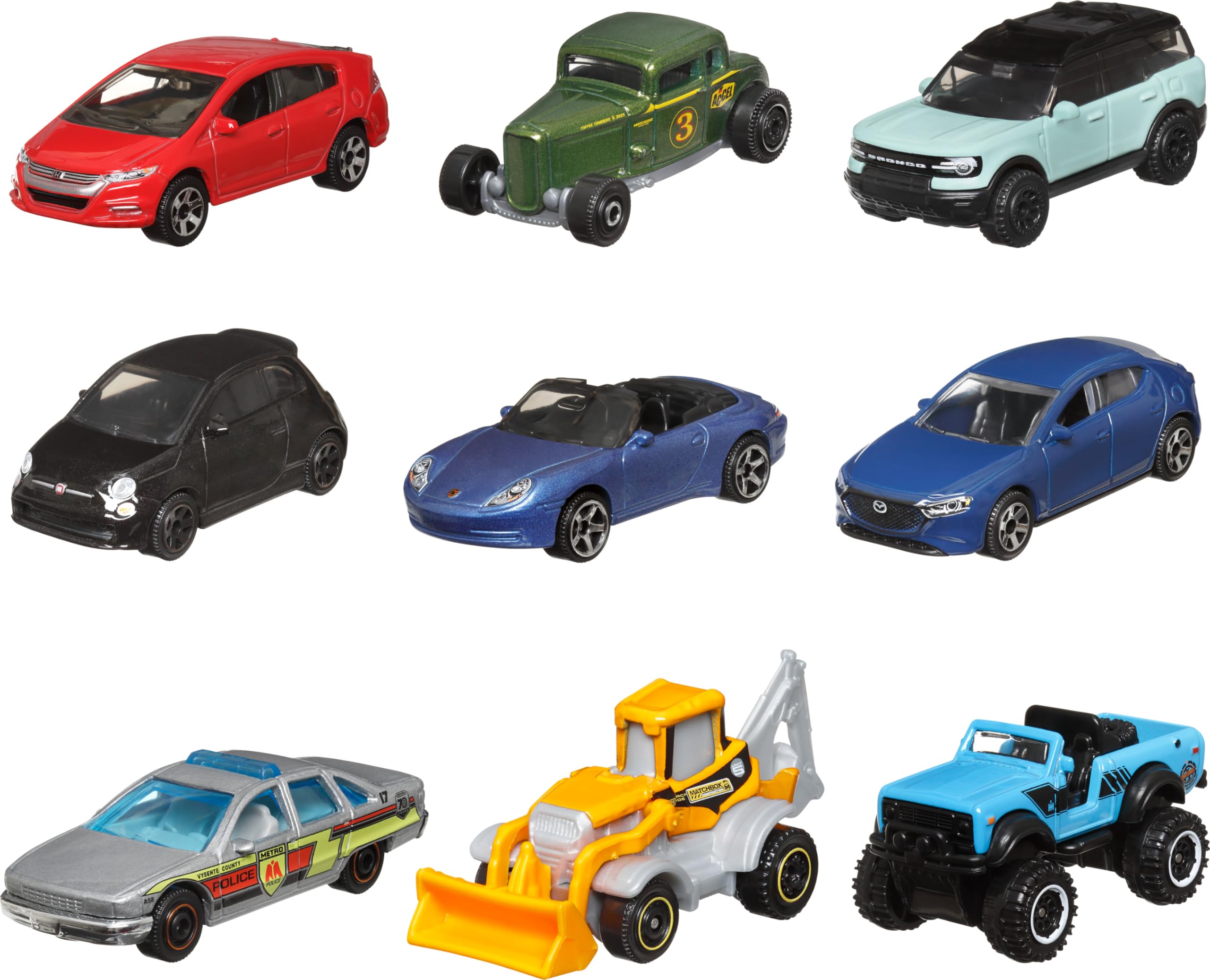 Matchbox Confezione da 9 Macchinine da Collezione in Assortimento Casuale, Giocattolo per Bambini 4+ Anni, X7111