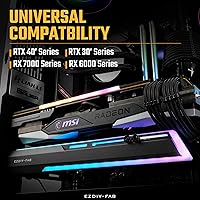 Vista 2 de EZDIY-FAB Soporte Abrazadera para GPU ARGB de 5V, Refuerzo de Soporte para Tarjeta Gráfica GPU, Soporte para Tarjeta de Video, Estructura