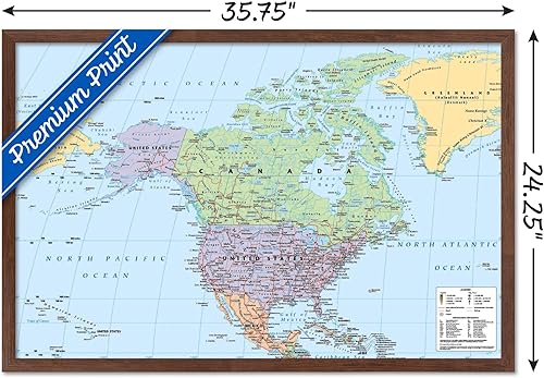 Miniatura 3 de Trends International North America Map 2023 Wall Poster
