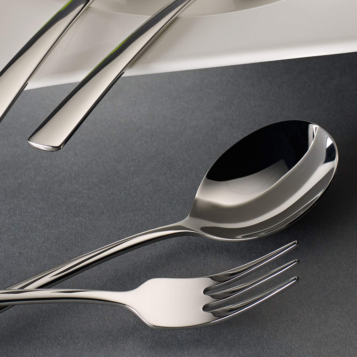 Villeroy & Boch - Pasta Passion ensemble à pâtes, 4 pièces, 2 assiettes à pâtes, porcelaine premium, 2 cuillères à spaghetti, 2 fourchettes, adapté au lave-vaisselle