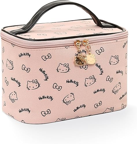 Miniatura 1 de AmBealla Bolsa de maquillaje de viaje bolsa de cosméticos soporte de cepillo con cremallera organizador lindo adecuado para bolso de mujer y niña