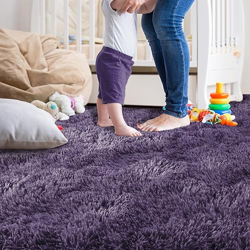 Miniatura 7 de Ompaa- Alfombra esponjosa, muy suave, para dormitorio, sala de estar, alfombra peluda de felpa grande  Alfombra para niños, sala de juegos,