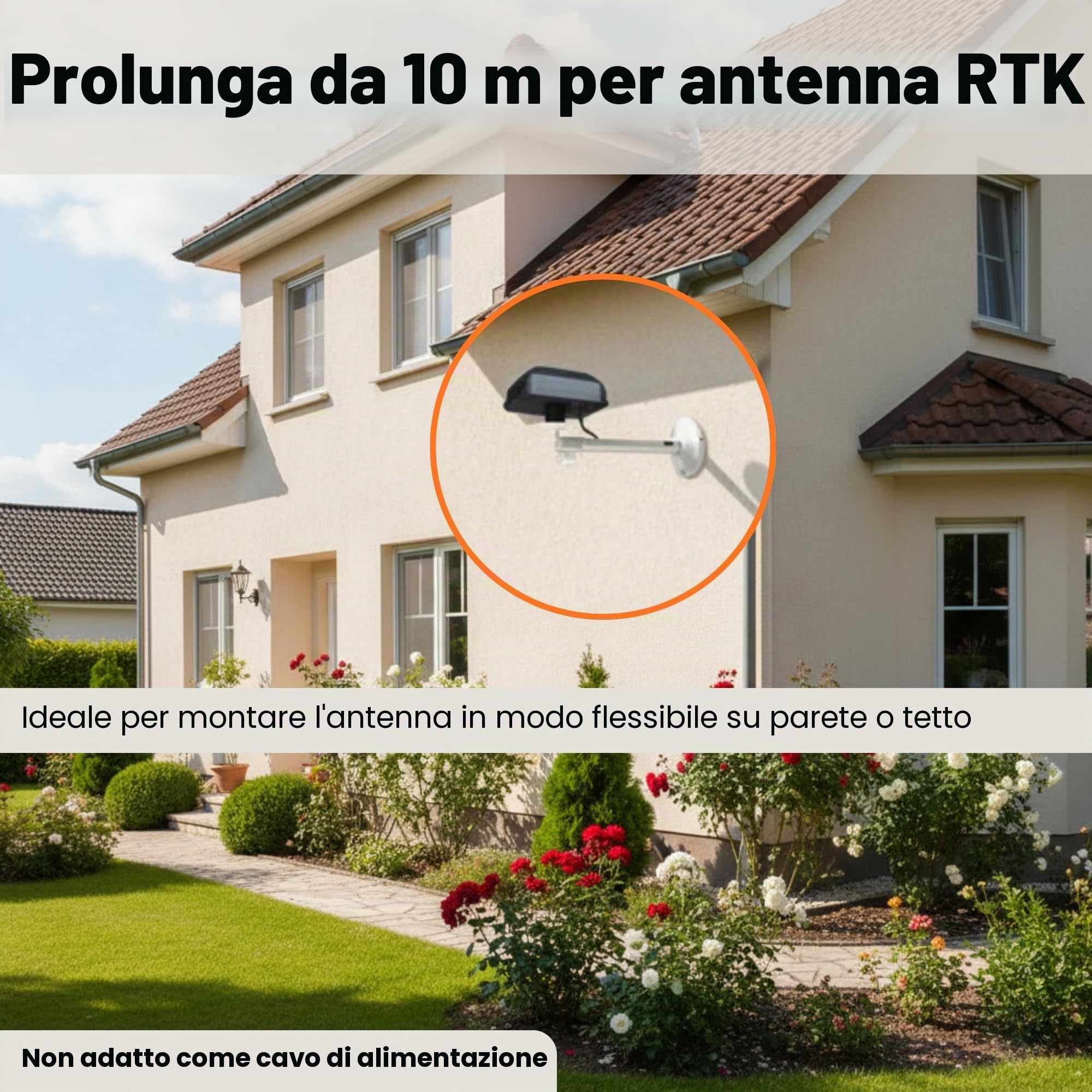 TRONICXL Cavo di prolunga per antenna Segway Navimow, 10 m, accessorio per robot tosaerba, i105E, i108E, H500E-VF, H800E-VF, H1500E-VF, H3000E-VF, cavo di prolunga RTK