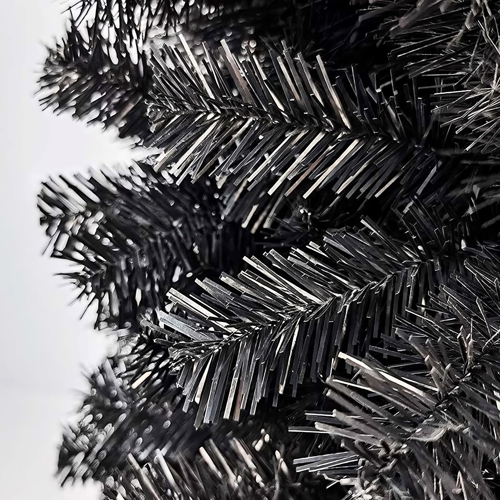 Albero di Natale Artificiale con Rami in PVC Albero Natale Artificiali Nero Decorazioni Natalizie per Hotel, Centri Commerciali, Case, Scuole, Uffici(210cm/82.7")