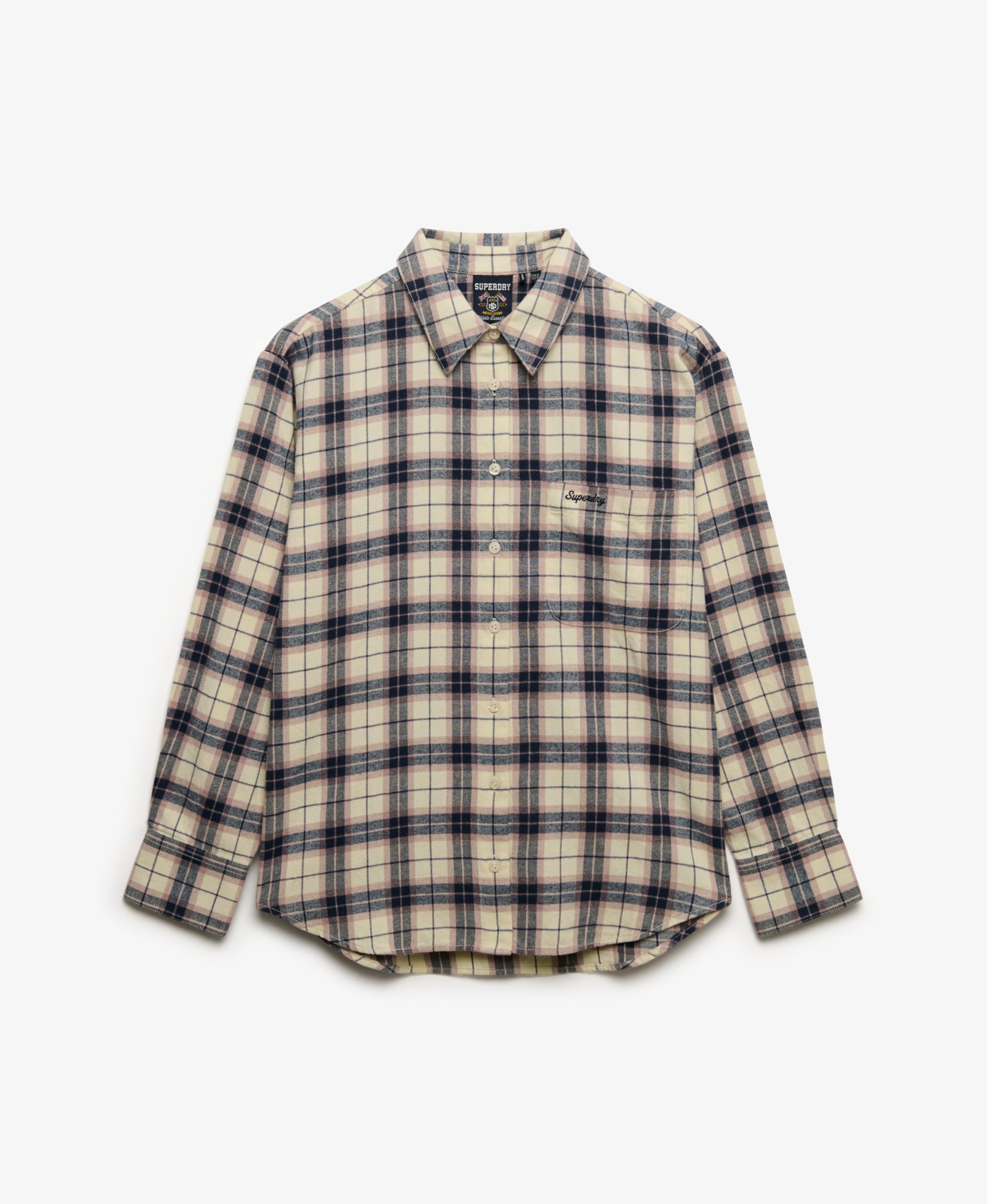 Superdry Damen Kariertes Flanellhemd in lockerer Passform
