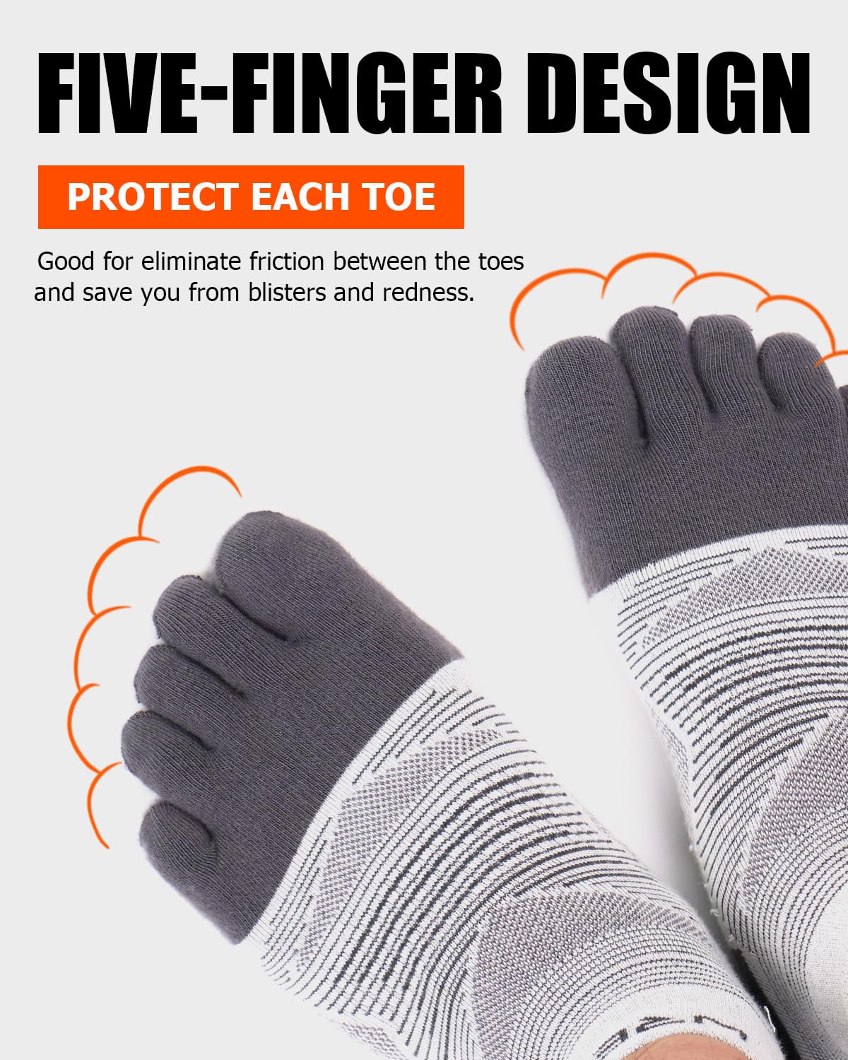 WRELS Coolmax - Calcetines deportivos de alto rendimiento para hombre y mujer, para correr, trabajar (3 pares)