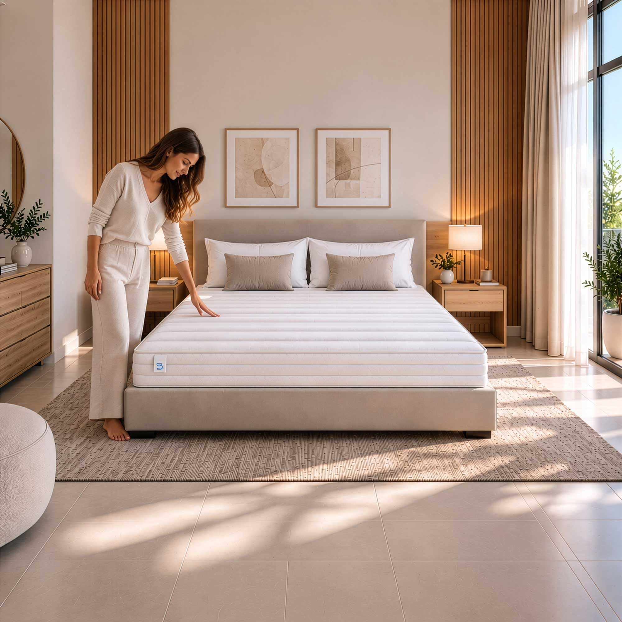 Baldiflex Vulpix H24 Materasso Ignifugo in Poliuretano ad Alta Densità, H 24 cm, 160 x 190 cm, Rigidità Alta, per Hotel e Strutture Ricettive