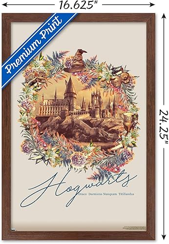 Vista 40 de Trends International The Wizarding World: Harry Potter - Póster de pared floral de Hogwarts, 14.725 x 22.375 pulgadas, versión premium sin marco