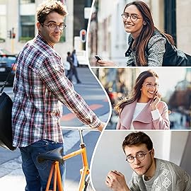 TISHUI Blue Light Blocking Glasses Women Men Round Blue Ray Glasses 0.00 Unisex Circular Lightweight Blueblocker Glasses Anti Glare/UV400