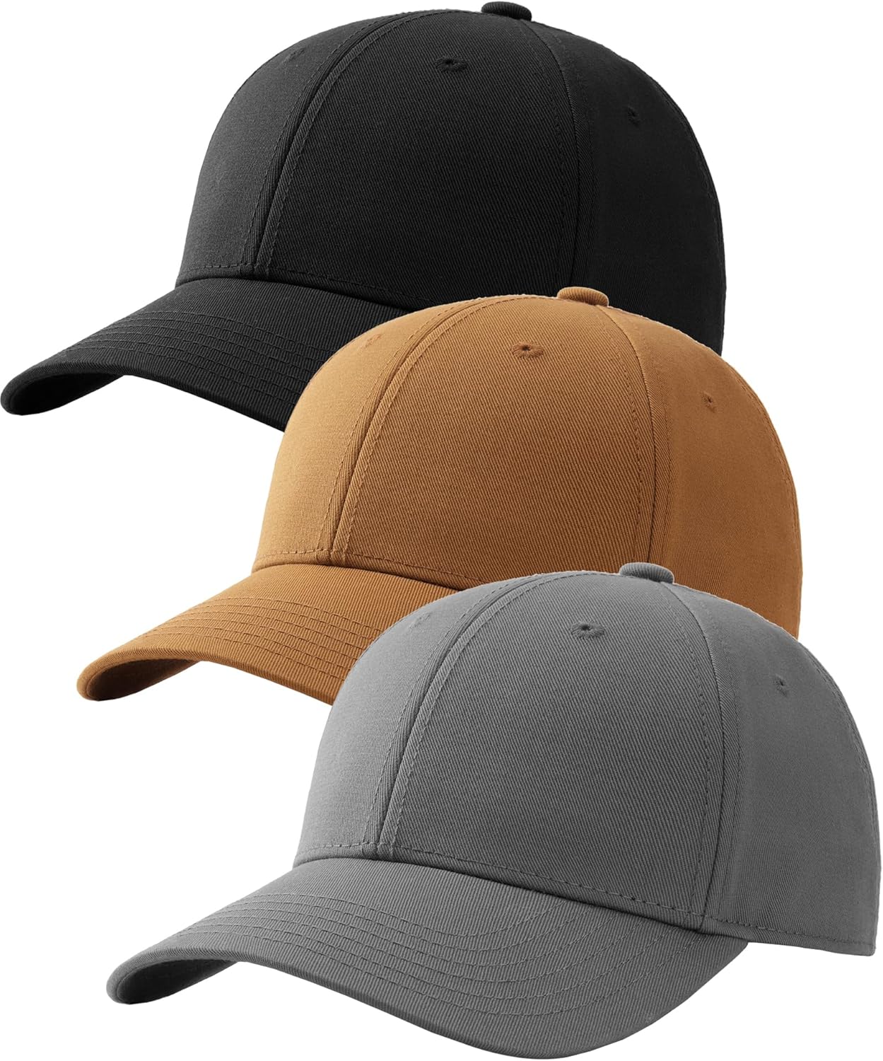 FURTALK Men’s Adjustable Washed Cotton Baseball Cap – Classic Dad Hat