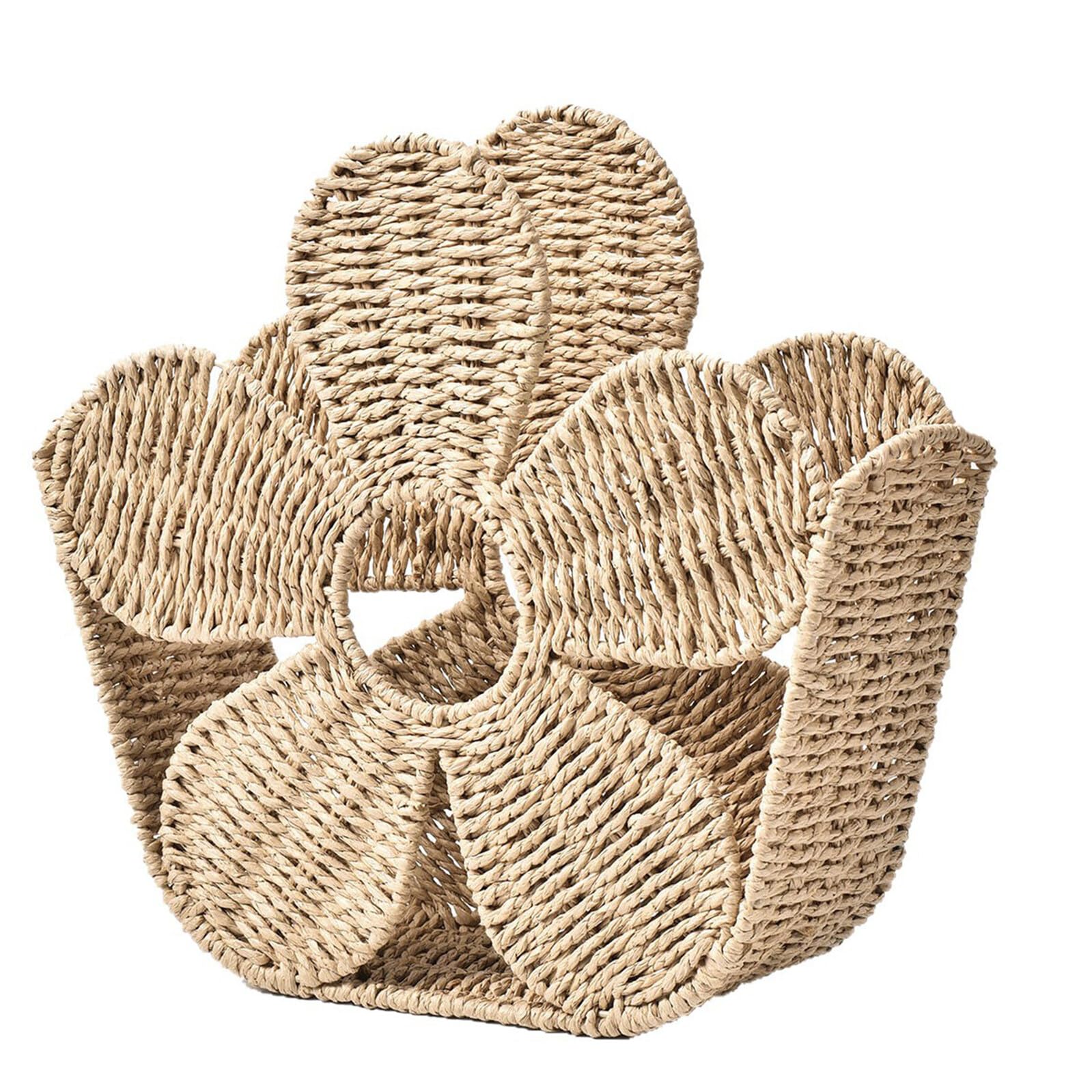 Woven Magazine Basket Koszyk Biurko Stabilny Tkany Organizer Czasopism Blacie Przechowywanie Plików Biurowych i Listów Dekoracyjny Kosz Kwiatowy Do Sortowania Pocztówki