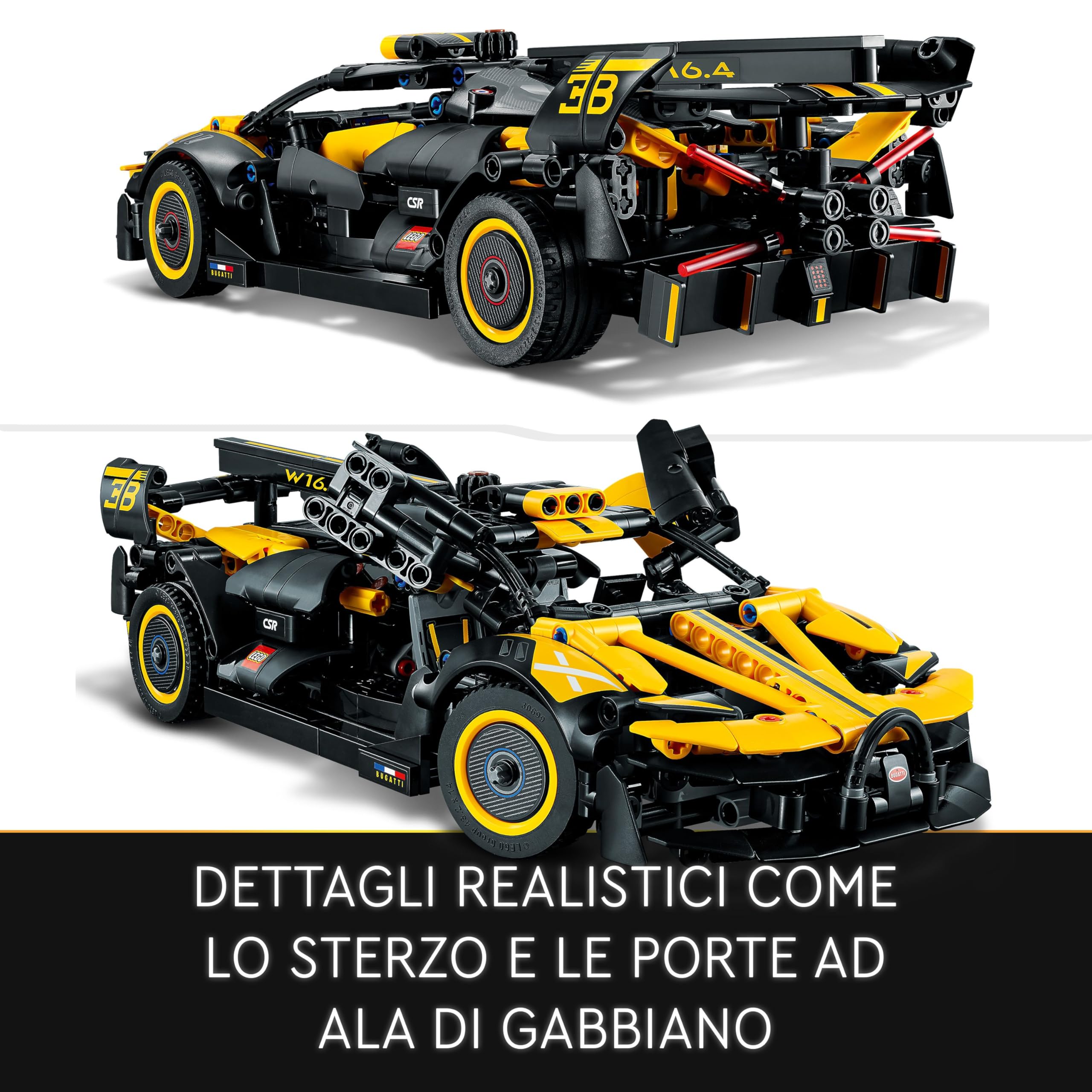 LEGO Technic Bugatti Bolide, Kit di Costruzione Macchina Giocattolo da Corsa, Modellino Auto Supercar, Giochi per Bambini, Bambine, Ragazzi e Ragazze da 9 Anni, Idee Regalo da Collezione 42151