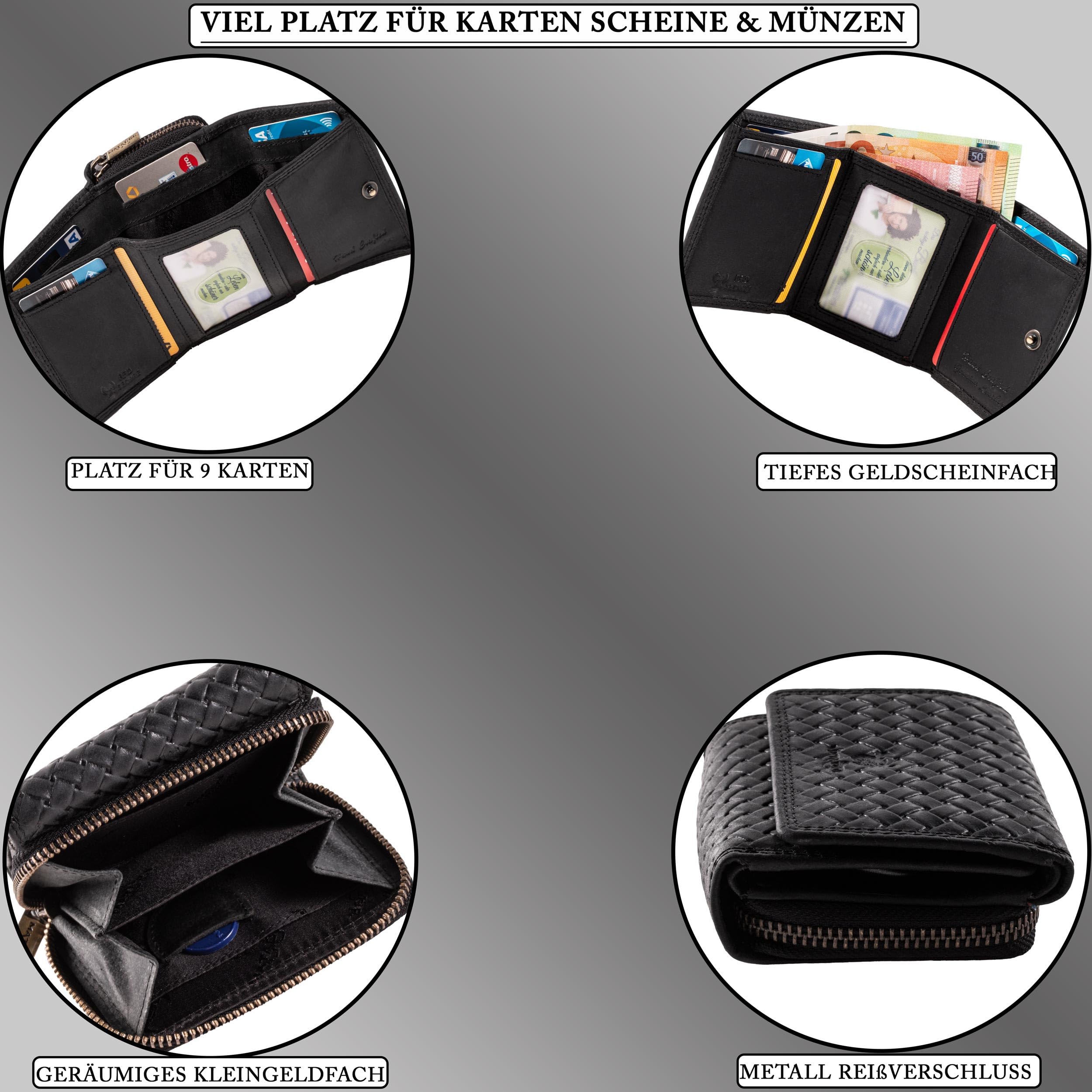 Matador Marca Portafoglio Uomo Pelle #CHIQUITO con Nobile Scatola Regalo, Portafoglio Prima Classe di Lusso con Protezione RFID, Portamonete Uomo con Molti Scomparti per Carte