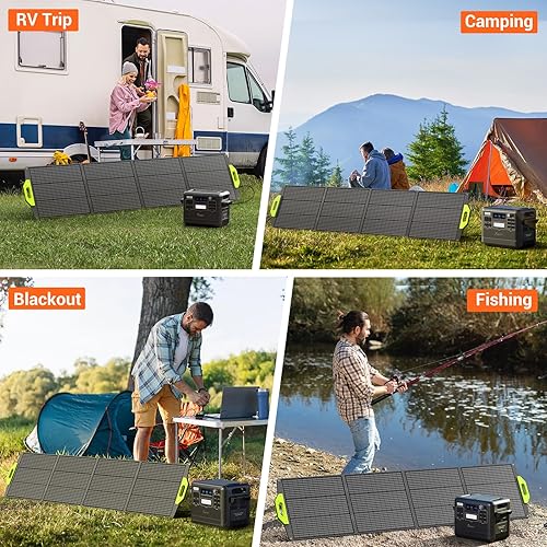 Miniatura 8 de FOSSiBOT Panel solar SP200 Plegable Panel Solar 200 Watts Soportes ajustables para el hogar, RV