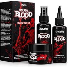 Kangaroo 3Pcs Vampire Makeup Kit with Liquid, Paste &amp; Spray Fake Blood
