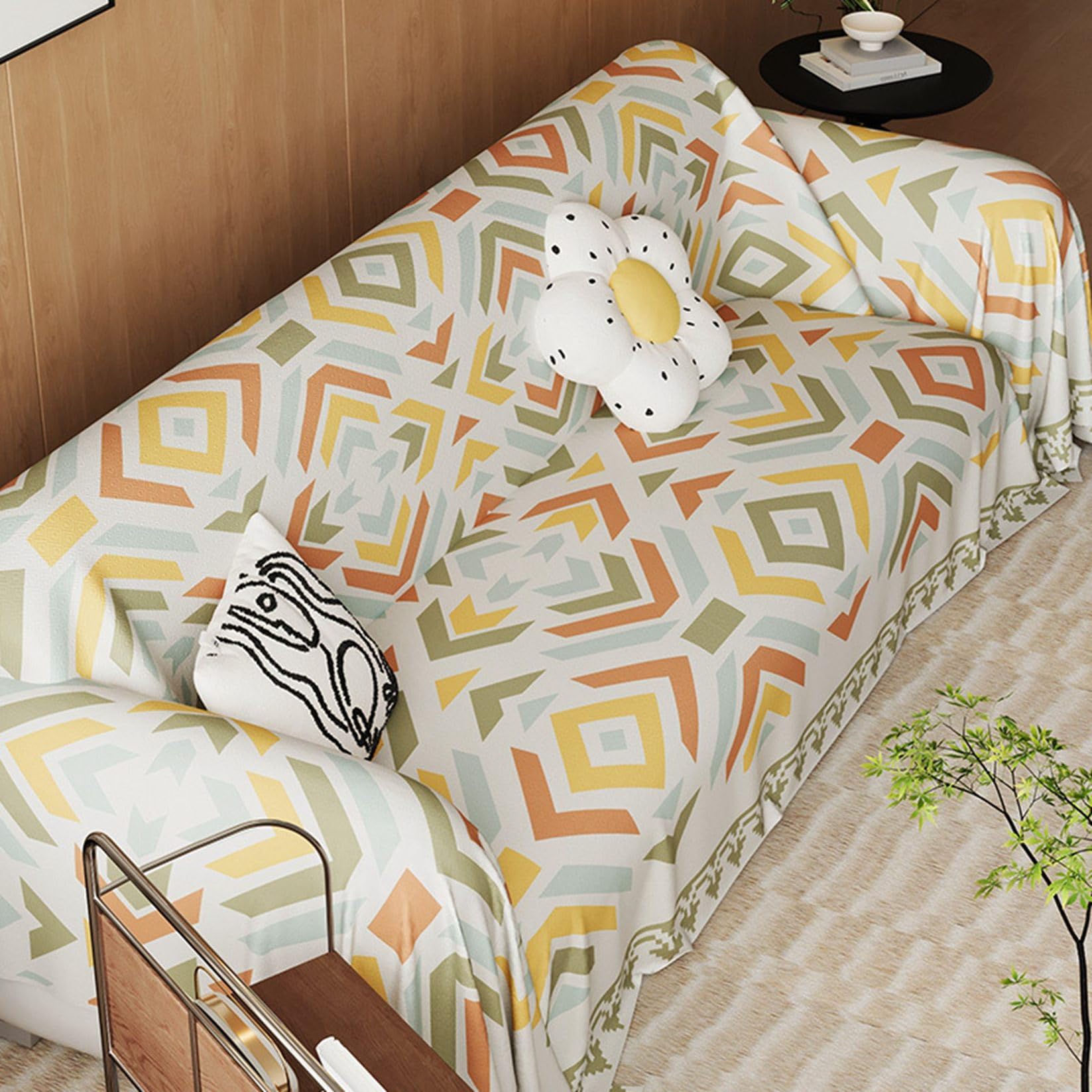 Amazon｜マルチカバー ソファーカバー ネイティブ柄 ブランケット 防塵