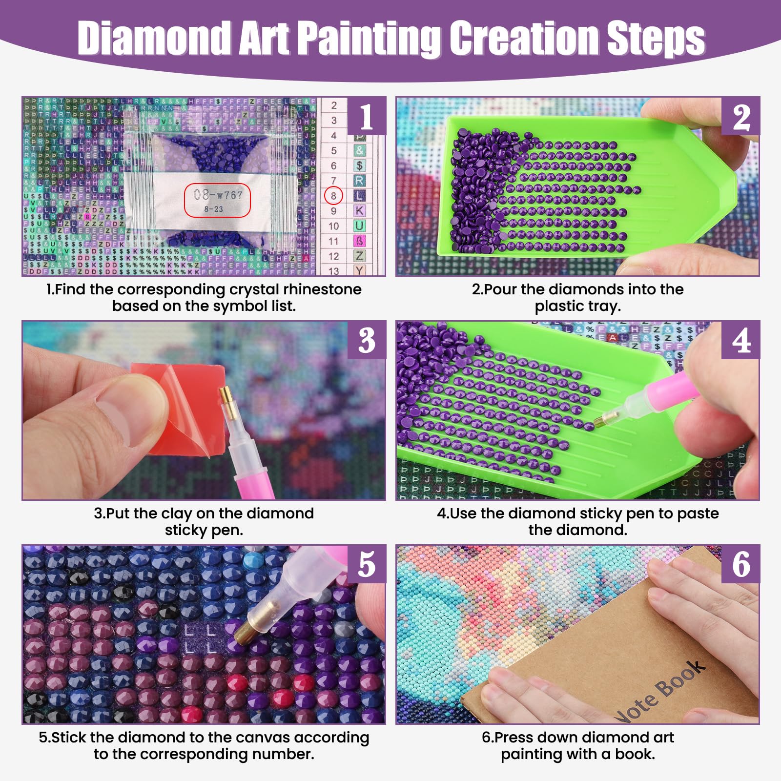 TOSTOG 5D DIY Diamond Painting Kit Completo,Paesaggio Rotondo Diamond Art Kit per Adulti e Principianti,Ricamo a Punto Croce Painting Pittura Decorazione Casa 30x40cm