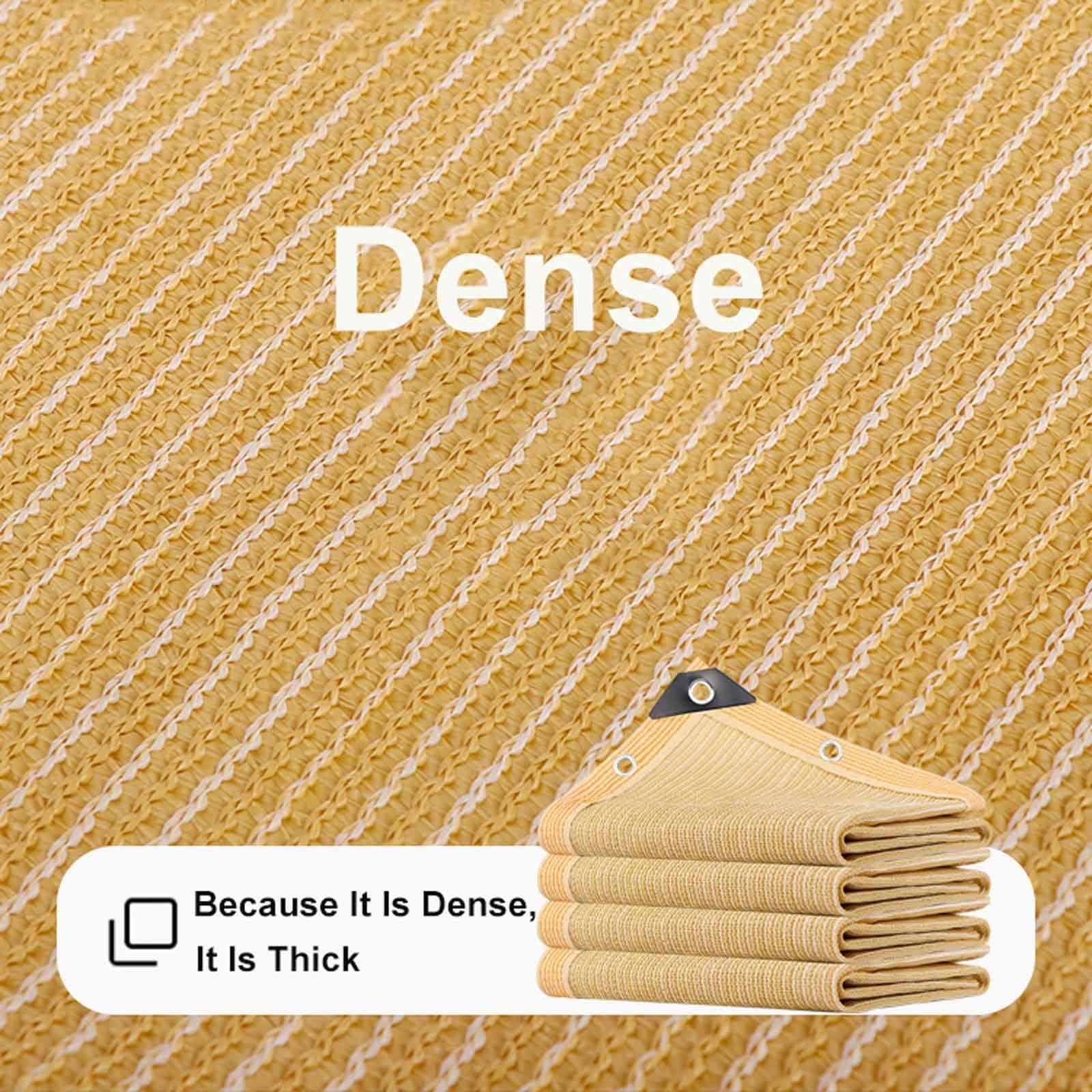 Malla de sombreo Transpirable al 90% para Invernadero y gallinero, Resistente a los Rayos UV, Color Beige, con Ojales, para Cultivo de hortalizas al Aire Libre (6,0 x 11,0 m / 19,7