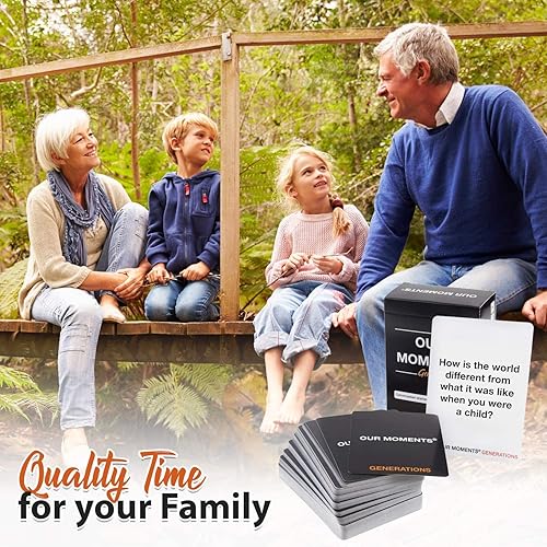 Miniatura 9 de OUR MOMENTS Paquete de cena familiar: 300 iniciadores de conversación que provocan el pensamiento para familias significativas, construcción de