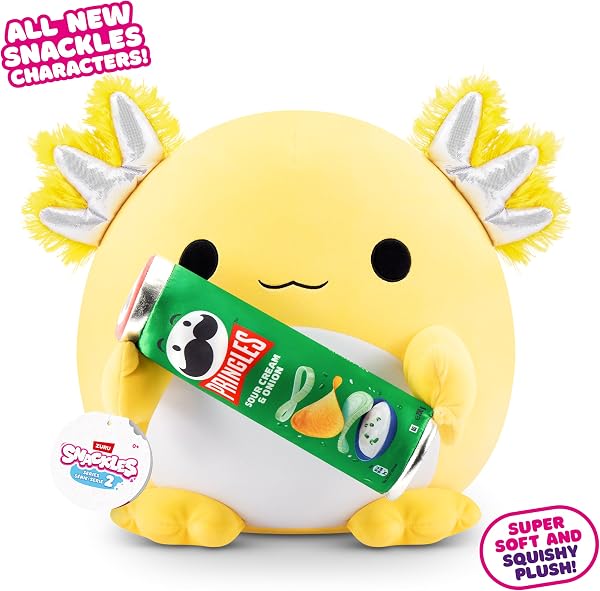 Snackles Série 2 : Snackle de 20 cm (8 po) Leon par ZURU, Axolotl, Pringles Sour Cream and Onion - 2