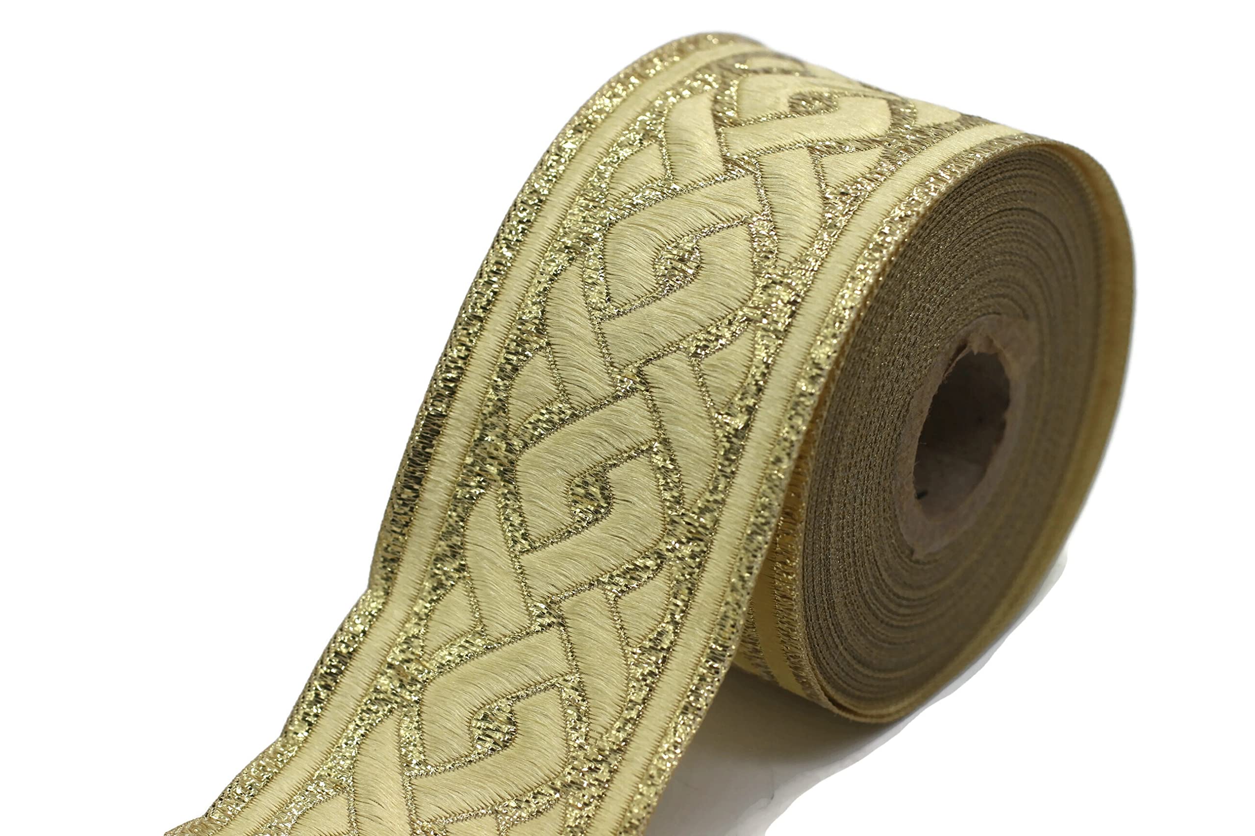 な*つ様 LE’RURE Shoulder ribbon jacquard dr Amazon.com: 11 Yard Spool 1.96 inches Wide Gold Jacquard Ribbon