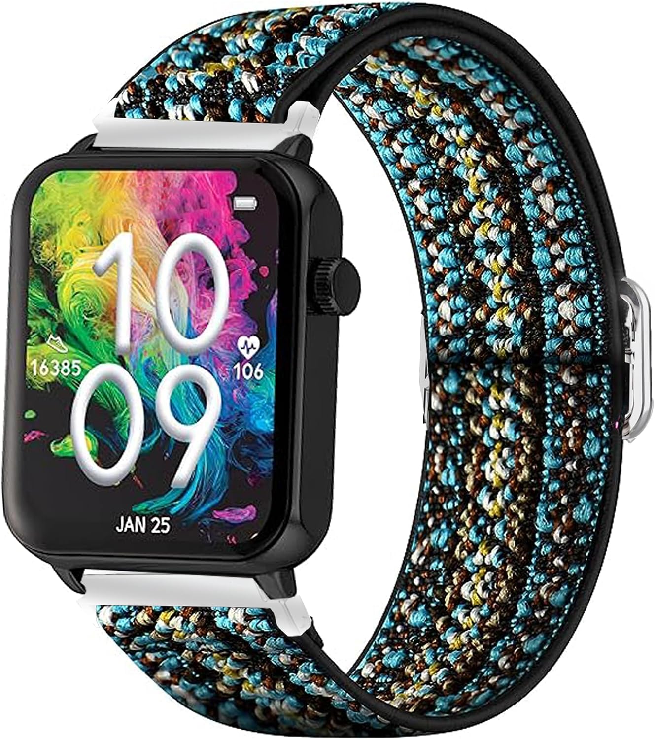 Compatible with Armitron Matrix Smartwatch bands, 20mm, 22mm Quick Release Stretch Elastics Nylon Adjustable Replacement Strap Accessories for Men & Women Compatible with Armitron Connect Matrix, Link, Lunar, Boom, Eclipse Smartwatch