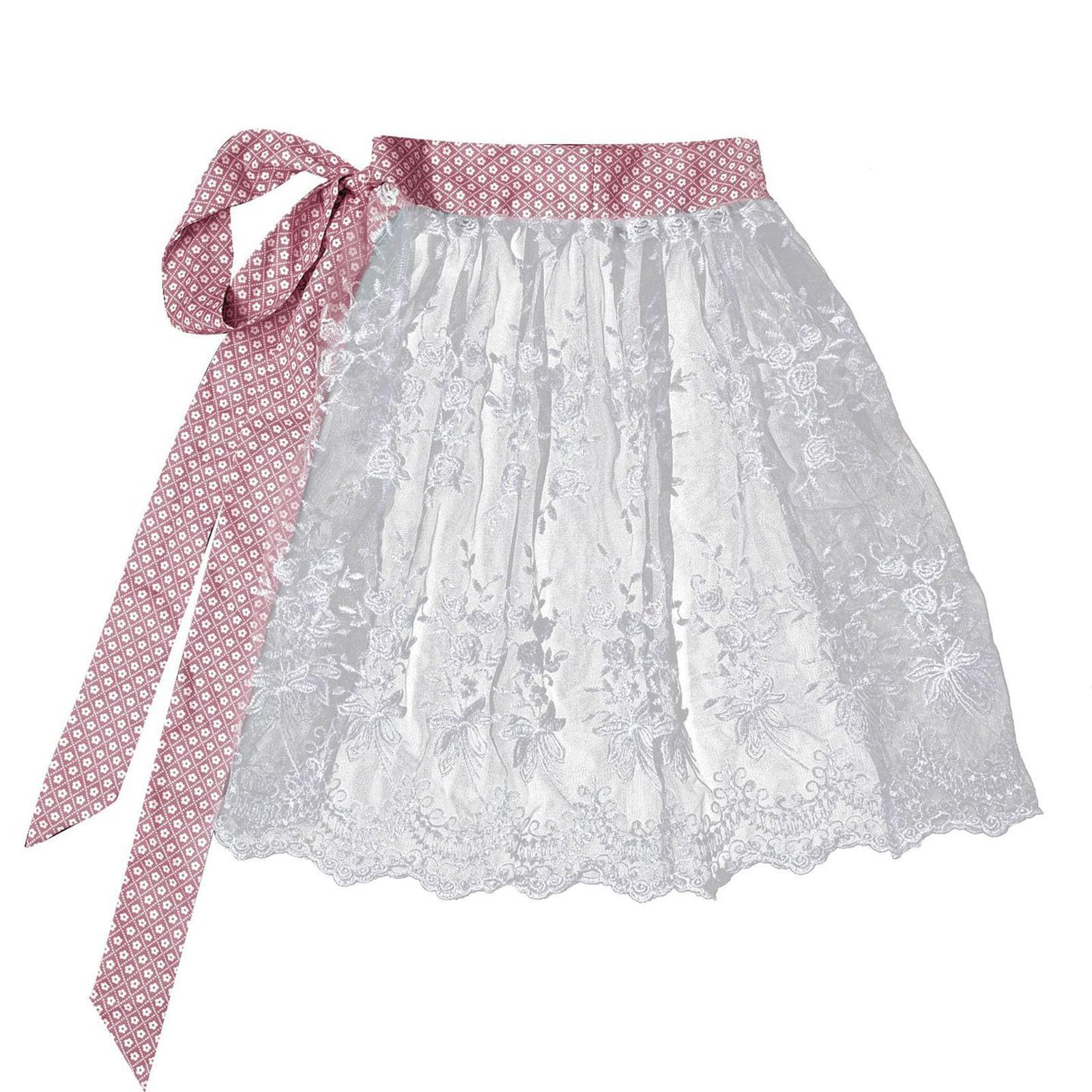 AACH Dirndl Damen Midi Trachtenkleid Trachtenmode Dirndlkleider Trachtenrock Spitze Swing Kleid Traditionelles Halloween Kleider für Karneval Oktoberfest Party Kostüm Besondere Anlässe