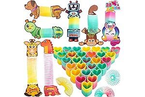 JOYIN Assorted Valentine's Day Cards with Rainbow Spiral Springs for Kids (28-Pack)