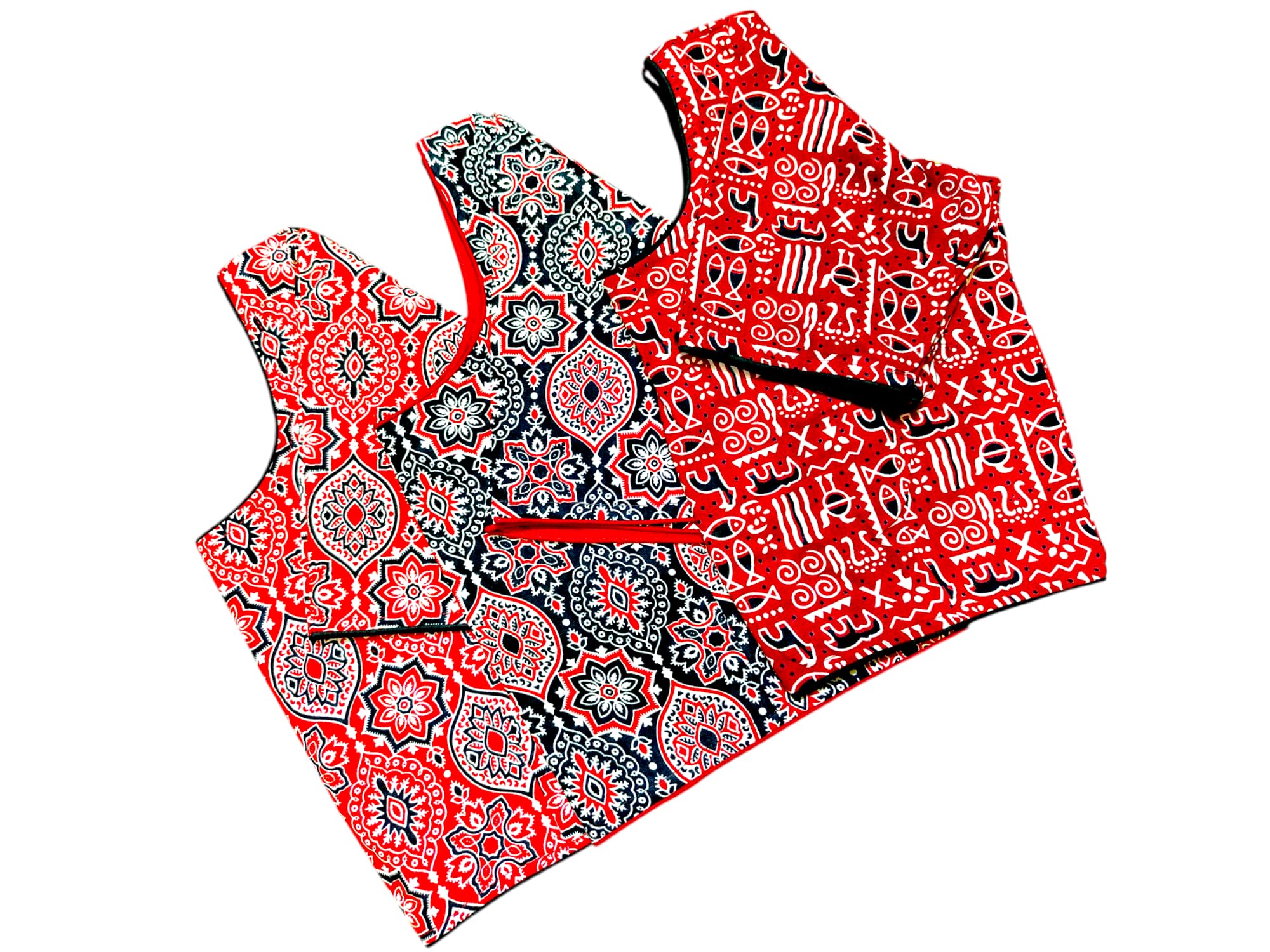 Pure Cotton Floral Print Blouse for Women with Short Sleeves and Round Neck | Princess Cut Comfortable Fit for Daily and Casual Wear-picture-34